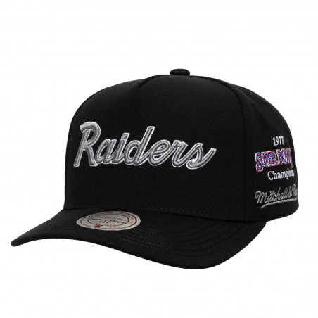 MITCHELL & NESS RAIDERS 3X CHAMPS SUPER BOWL RINGS SNAPBACK CAP