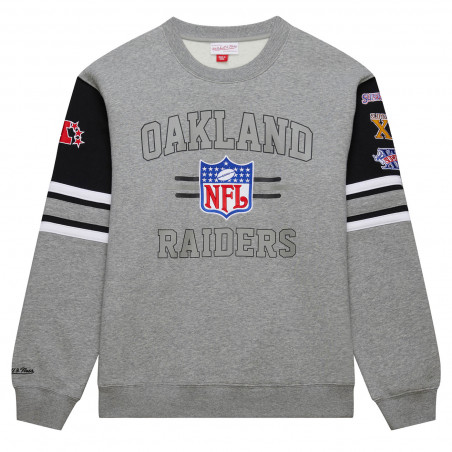 MITCHELL & NESS RAIDERS ALL OVER VINTAGE LOGO CREW 4.0