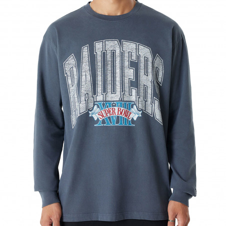 NEW ERA RAIDERS SUPER BOWL XVIII LONG SLEEVE CREWNECK TEE