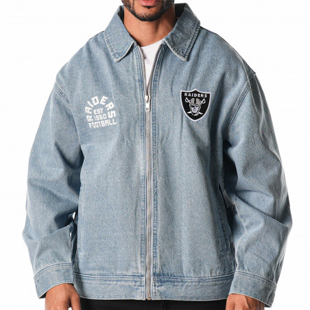 RAIDERS UNISEX DENIM COACHES JACKET