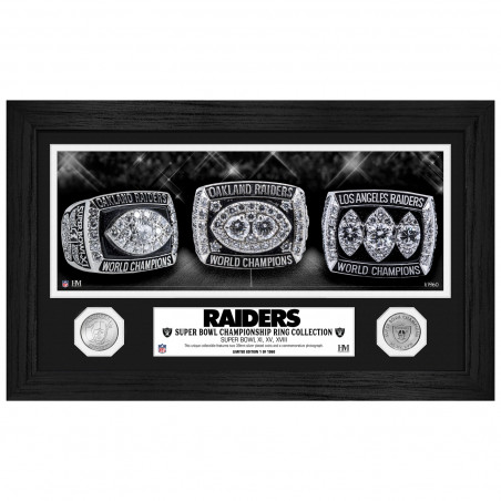 RAIDERS 极速官方赛车一分钟168记录 SUPER BOWL CHAMPIONS RING SILVER COIN PHOTO MINT